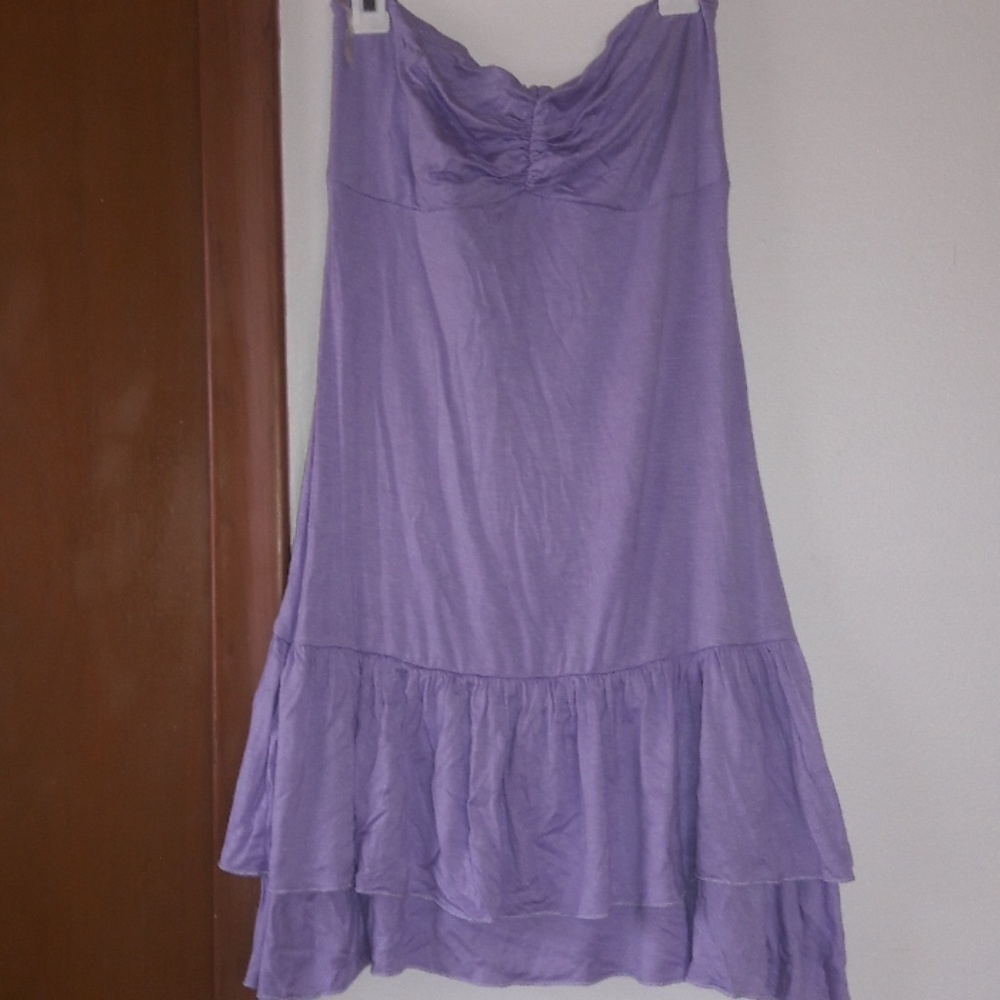 Strapless light  purple dress